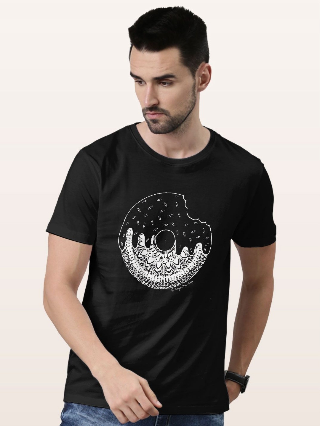 

macmerise Men Printed T-shirt, Black