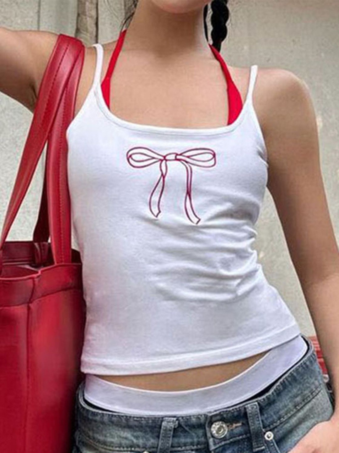 

LULU & SKY Tank Crop Top, White