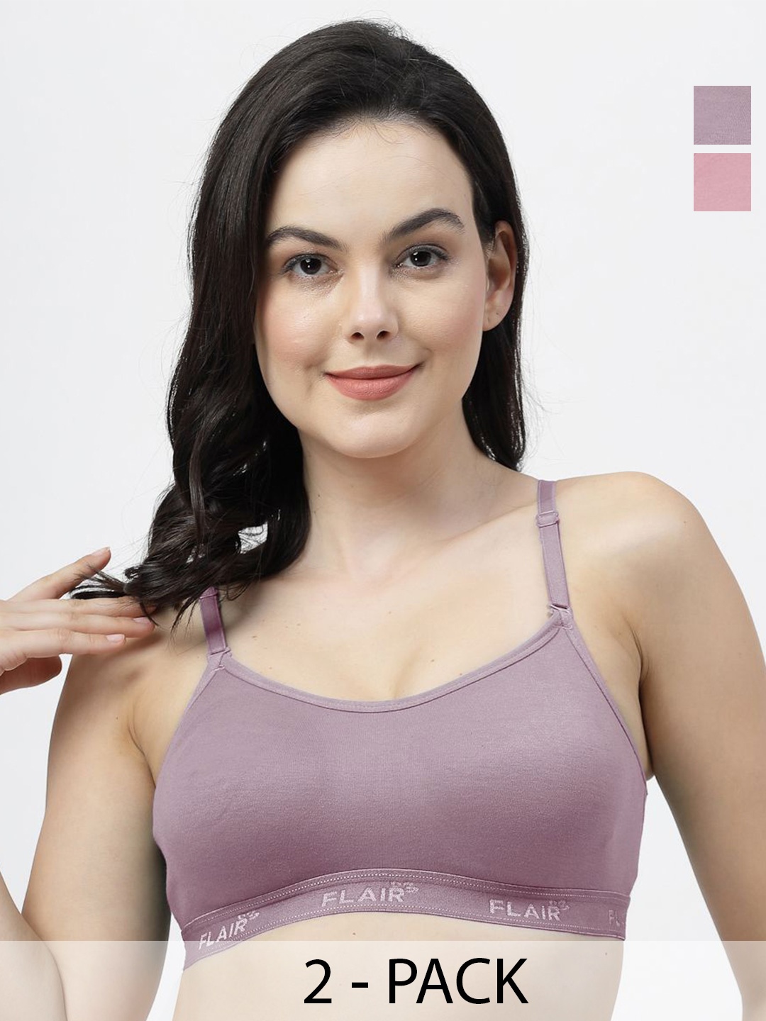 

SHYAM SONS FLAIR Pack of 2 Full Coverage Slip on Bra, Green