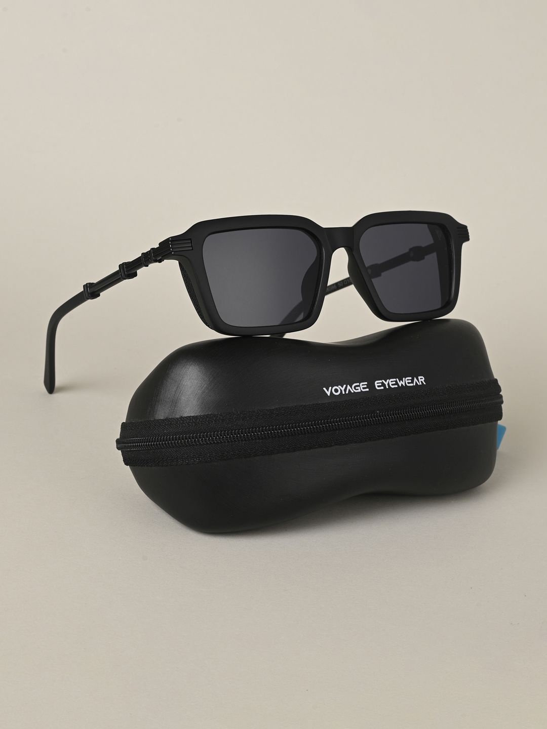 

Voyage Unisex Wayfarer Sunglasses with UV Protected Lens, Black