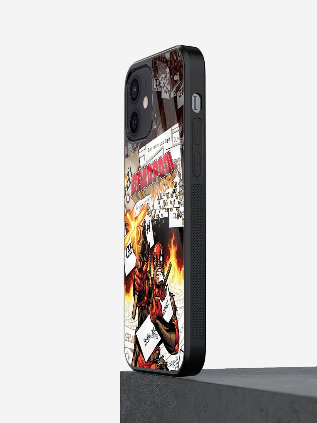 

macmerise Superhero Printed iPhone 12 Back Case Mobile Accessories, Black