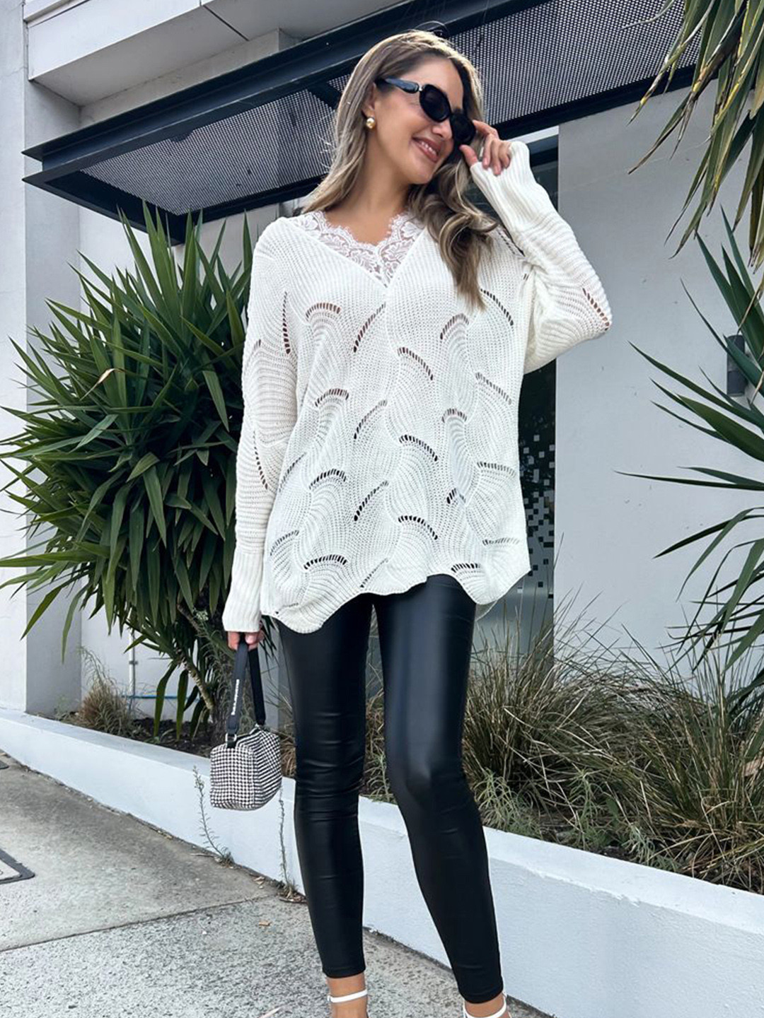 

StyleCast Print Shirt Style Top, White