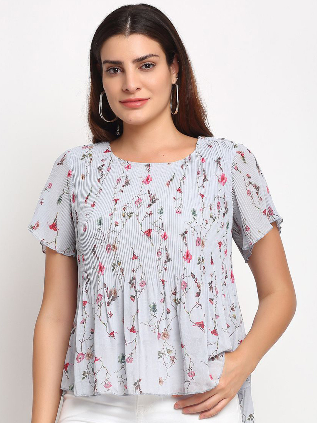 

Global Republic Floral Print Top, Grey