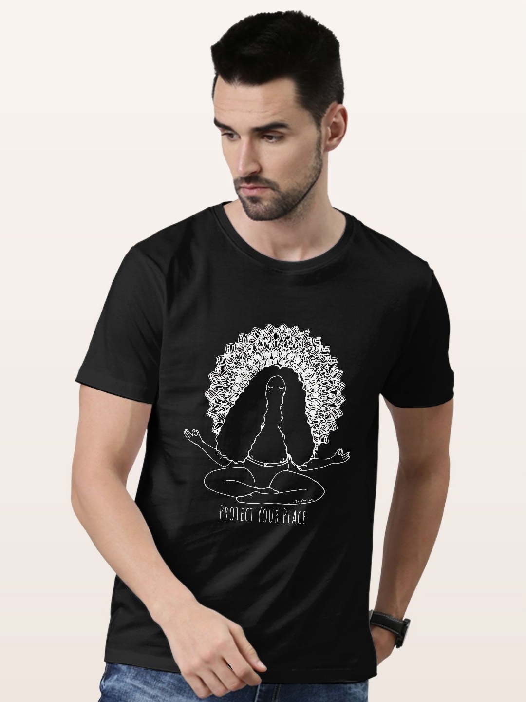 

macmerise Men Printed T-shirt, Black