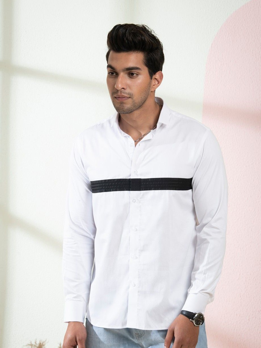 

HILO DESIGN Men Original Opaque Casual Shirt, White
