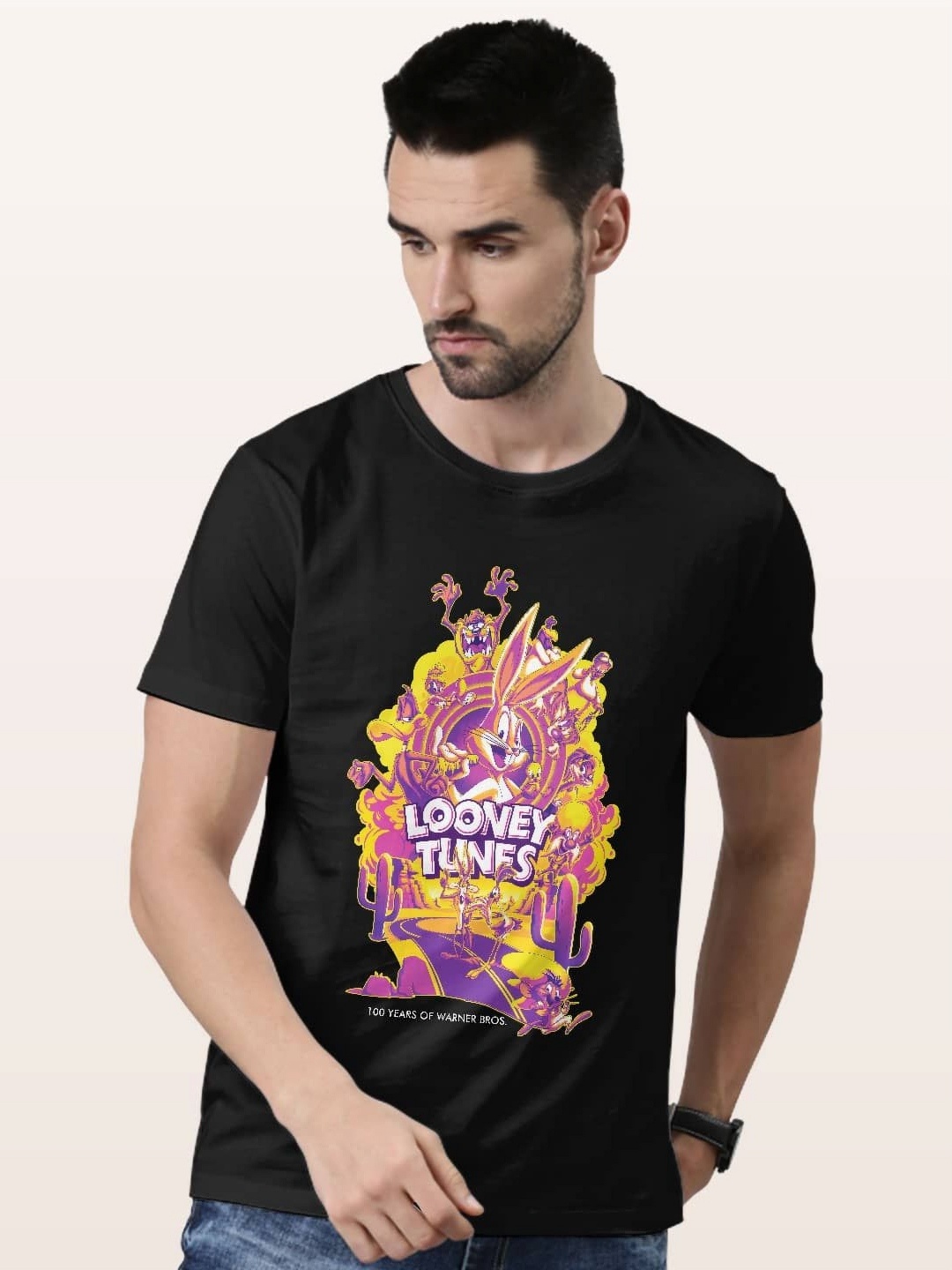 

macmerise Men Printed T-shirt, Black