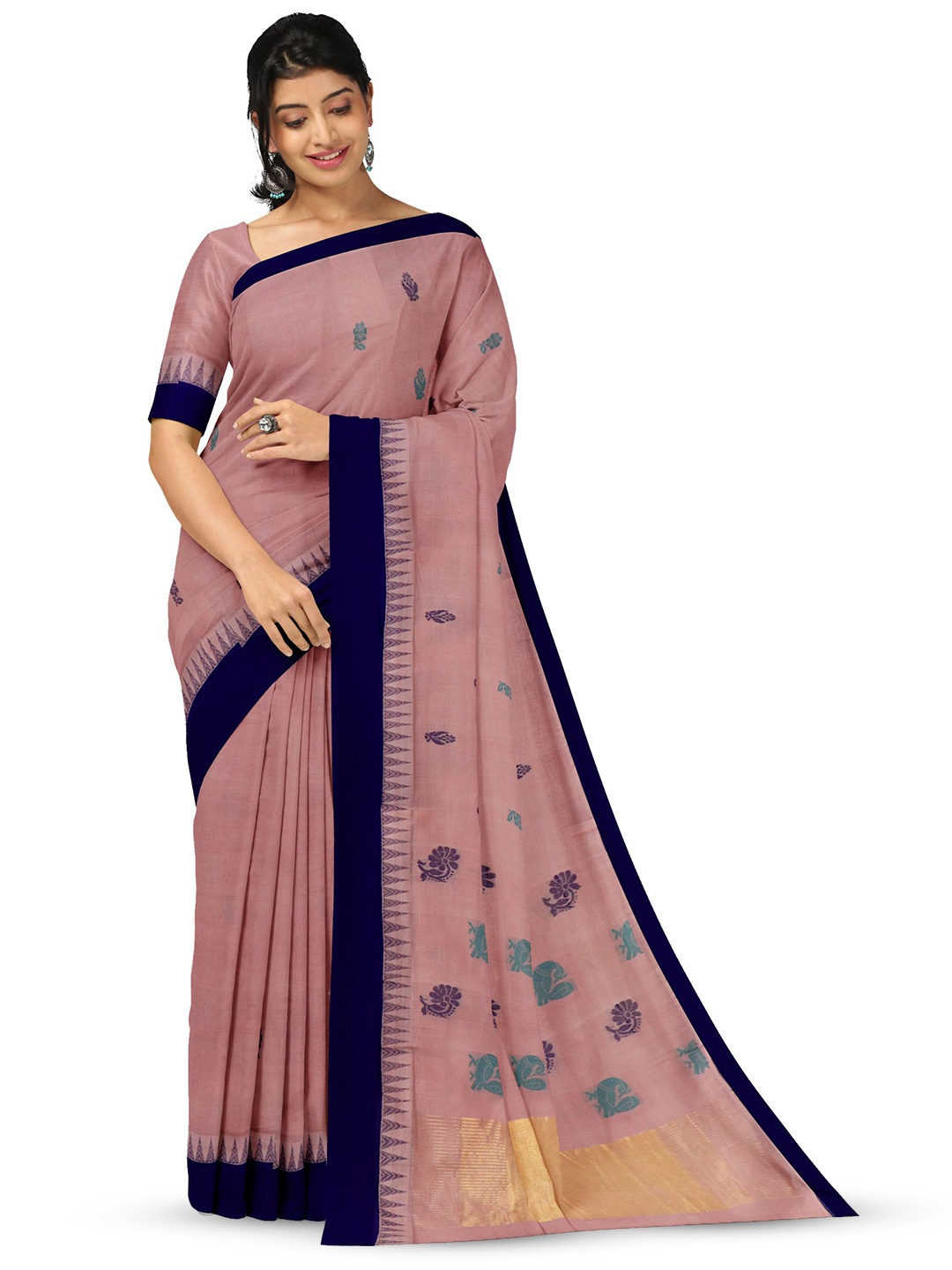 

APCO Floral Pure Cotton Saree, Pink