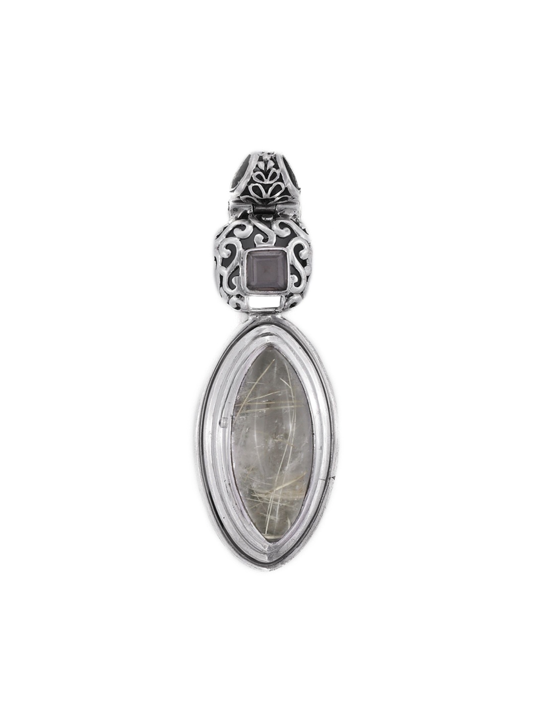 

Exotic India Rutile Quartz Sterling Silver Pendant