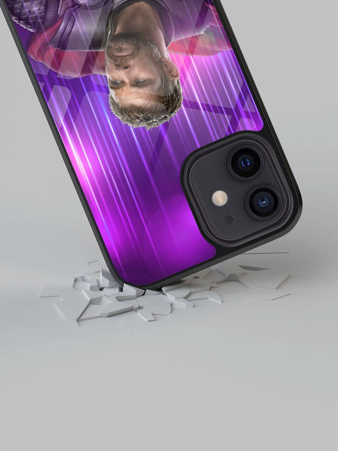 

macmerise Superhero Printed iPhone 12 Back Case Mobile Accessories, Purple