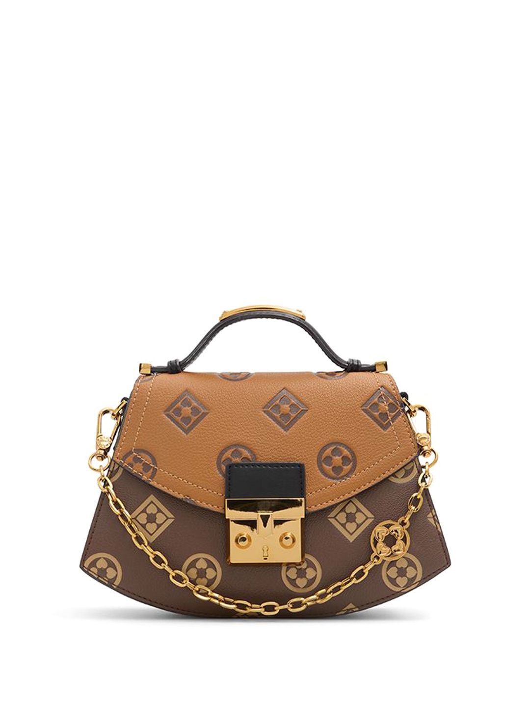 

ALDO Women Self Design Embellished Bucket Sling Bag, Brown