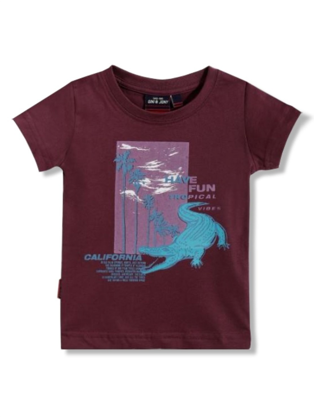 

Gini and Jony Boys Pockets T-shirt, Maroon