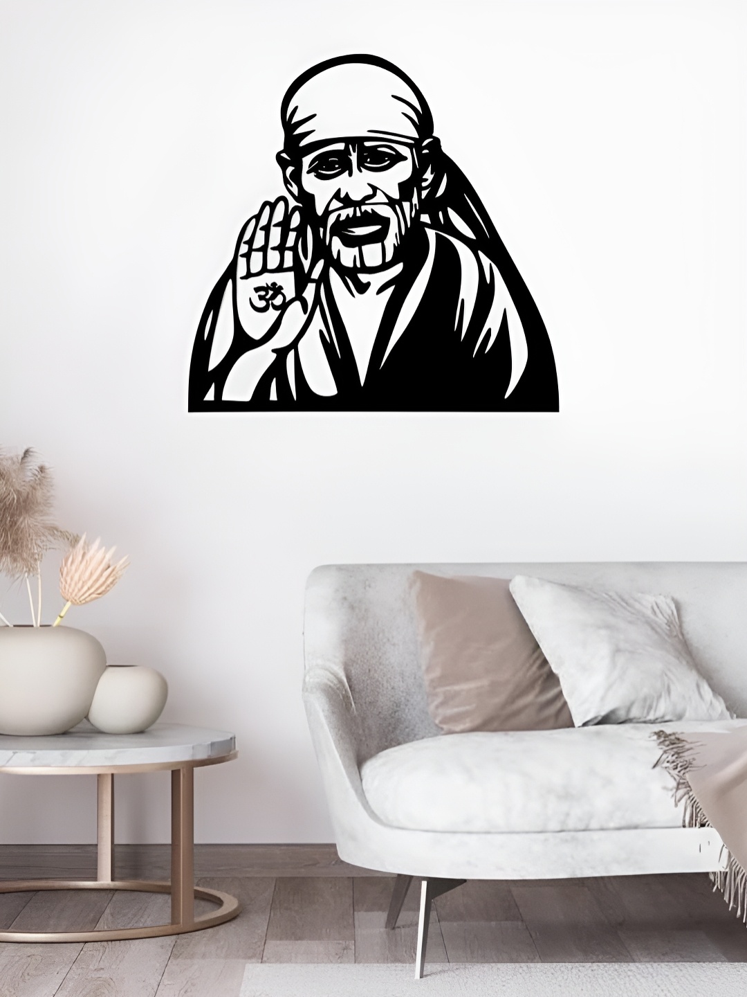 

ARTROOMS Black Sai Baba Metal Wall Hangings