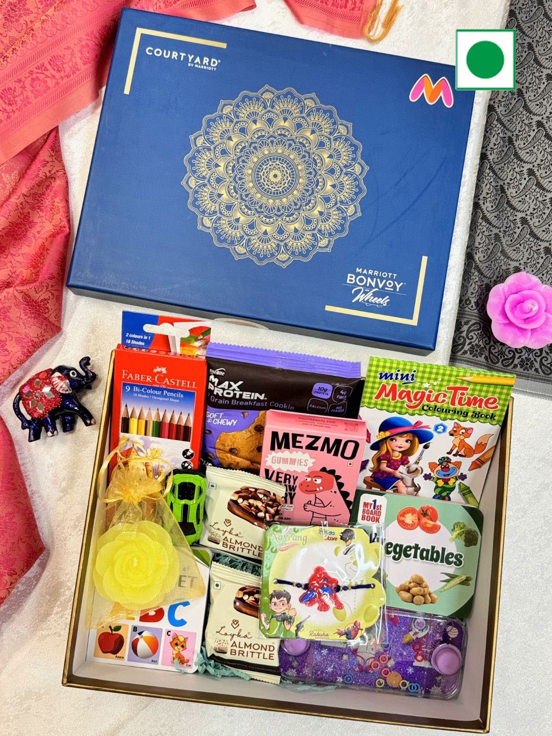 

fnp Kids 13 Pcs Rakhi With Assorted Gifts, Multi
