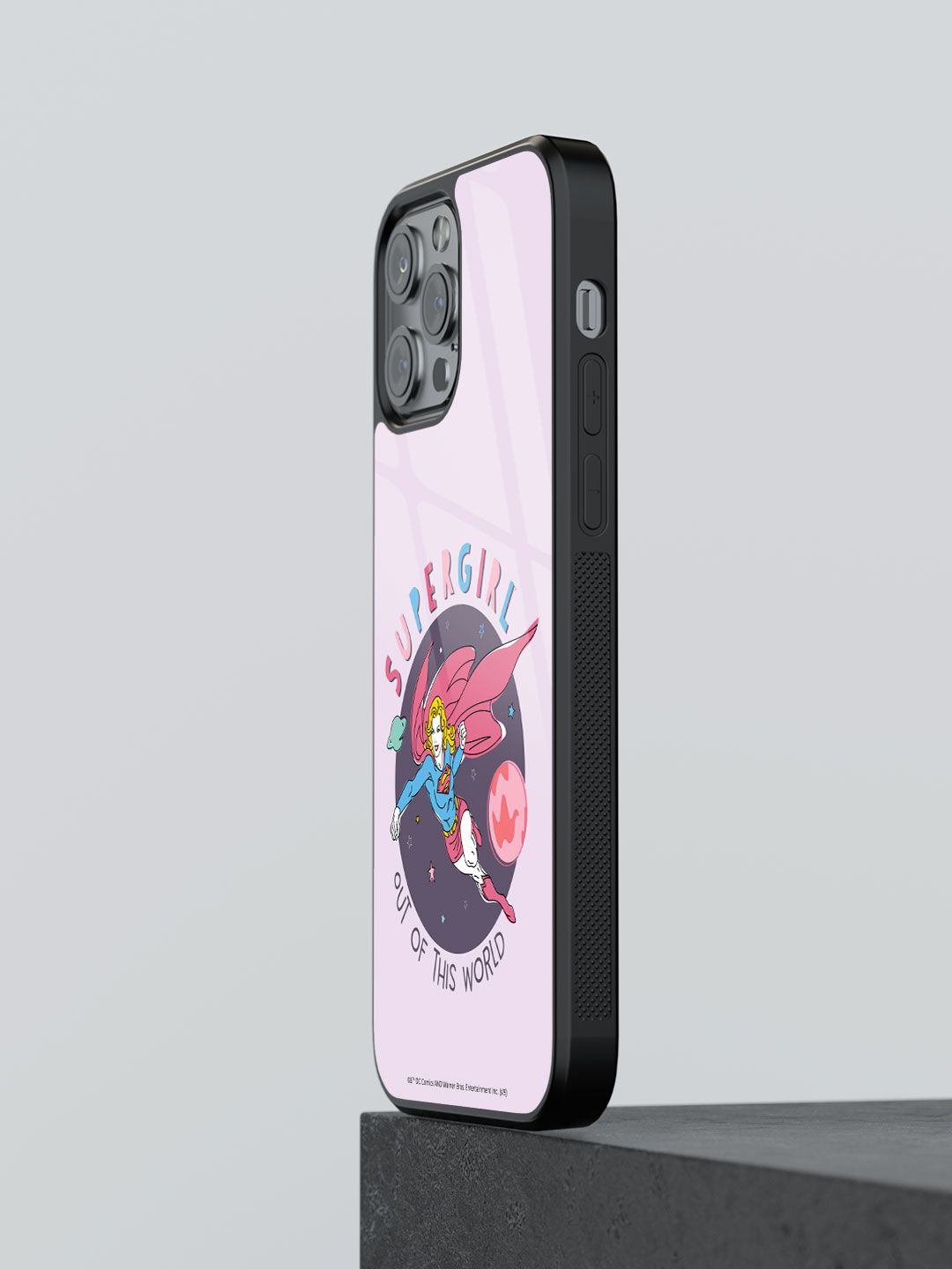

macmerise Superhero Printed iPhone 12 Pro Max Back Case Mobile Accessories, Pink