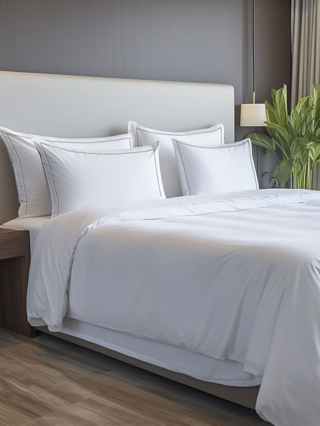 

KINGDOM OF WHITE White 300 TC Pure Cotton King Bedsheet With 2 Pillow Covers