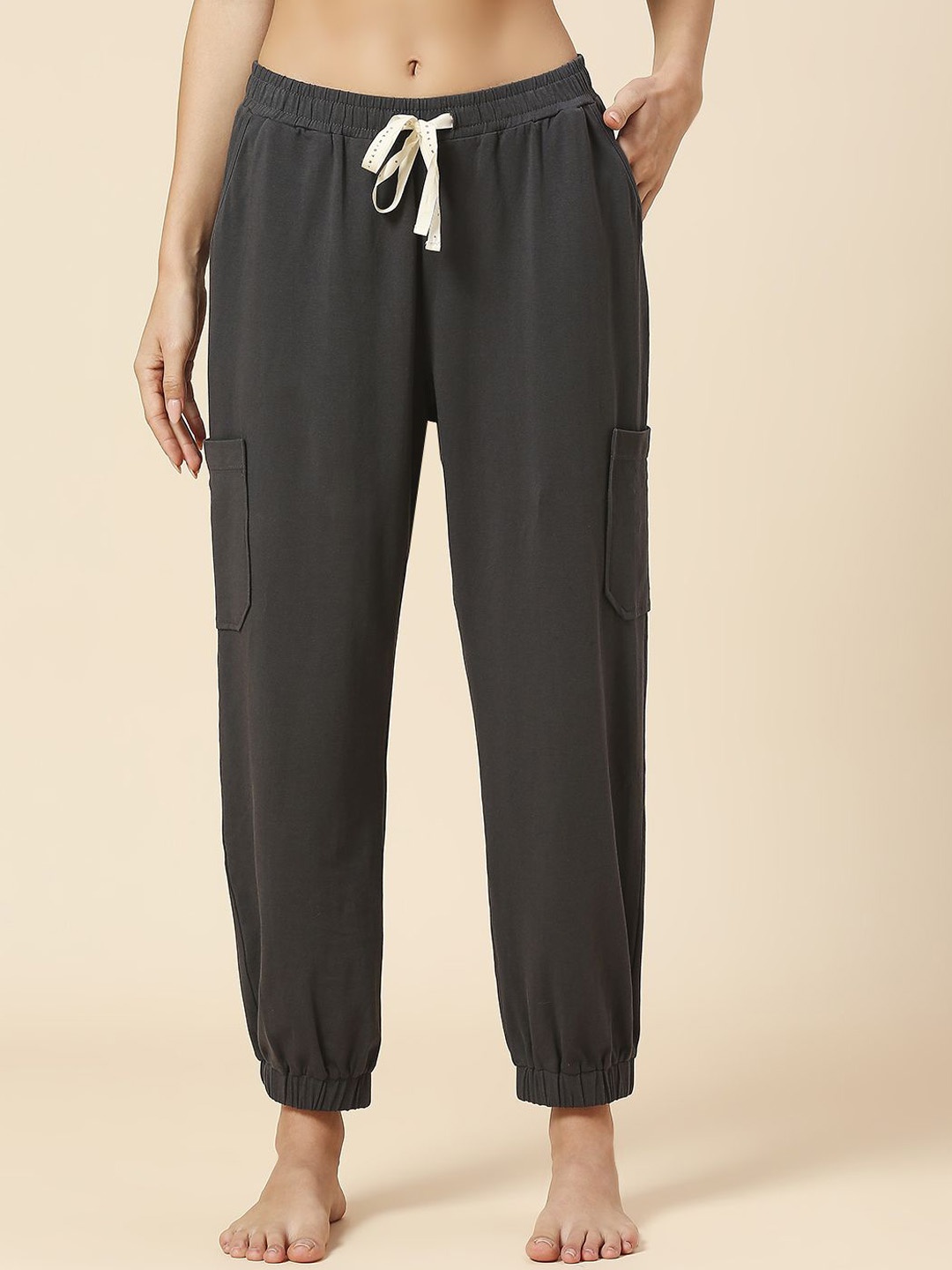 

Chemistry Women Cargo Pocket Joggers Lounge Pant, Grey