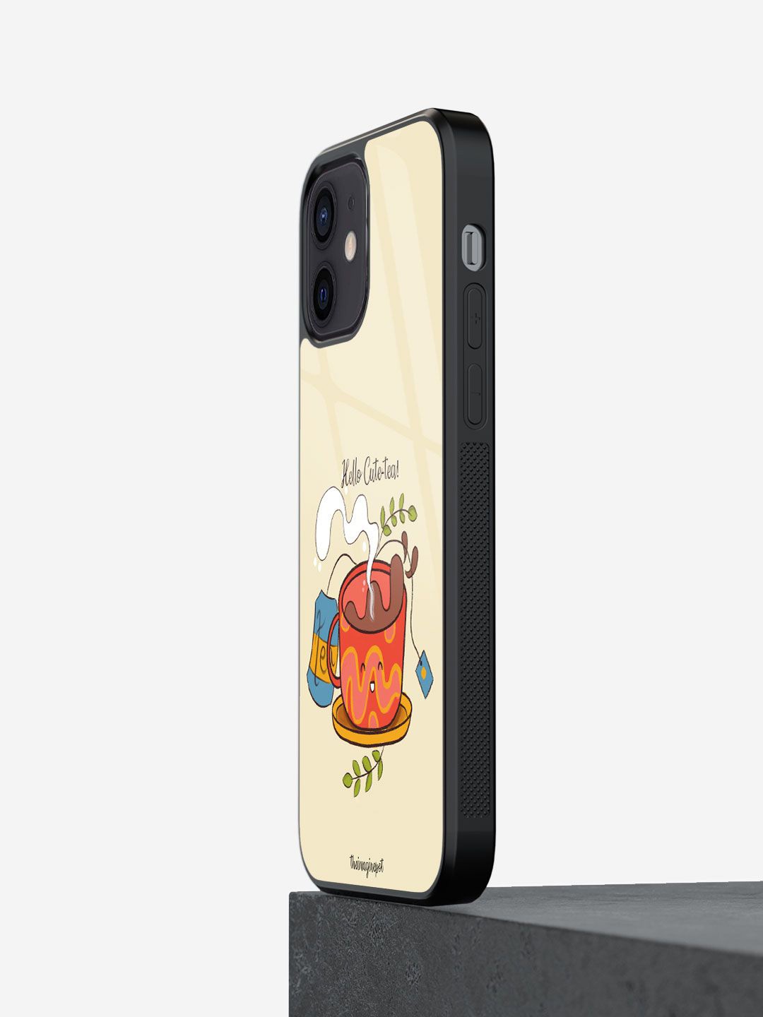 

macmerise Quirky Printed iPhone 12 Back Case Mobile Accessories, Beige