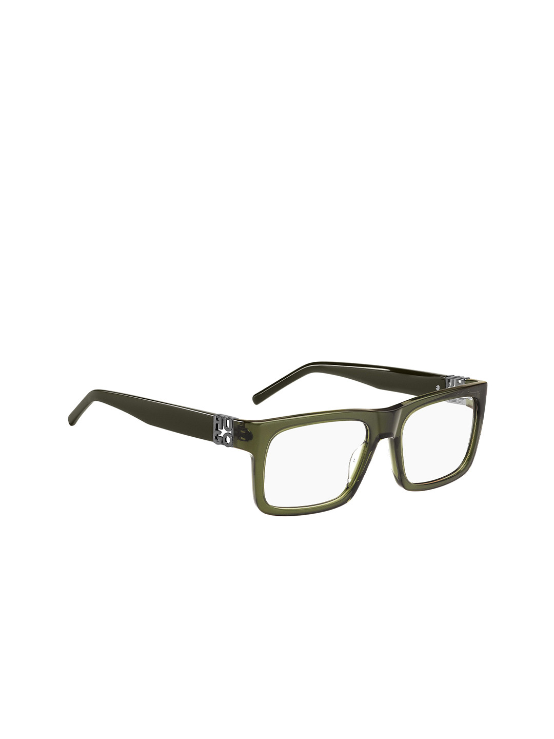 

HUGO Men Rimless Square Frames, Green