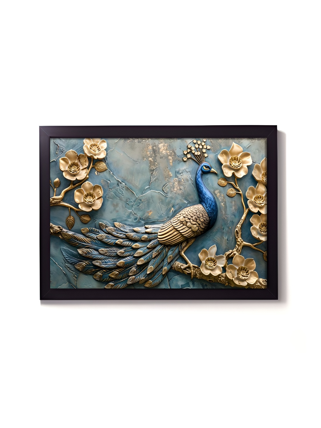 

RANDOM Blue & Gold Toned Birds And Animals Wall Art