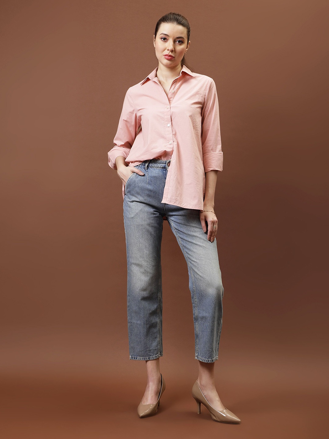 

Athena Immutable Cotton Shirt Style Top, Pink