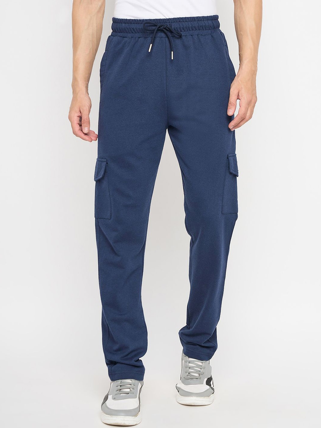 

Adobe Men Cotton Mid-Rise Track Pant, Navy blue