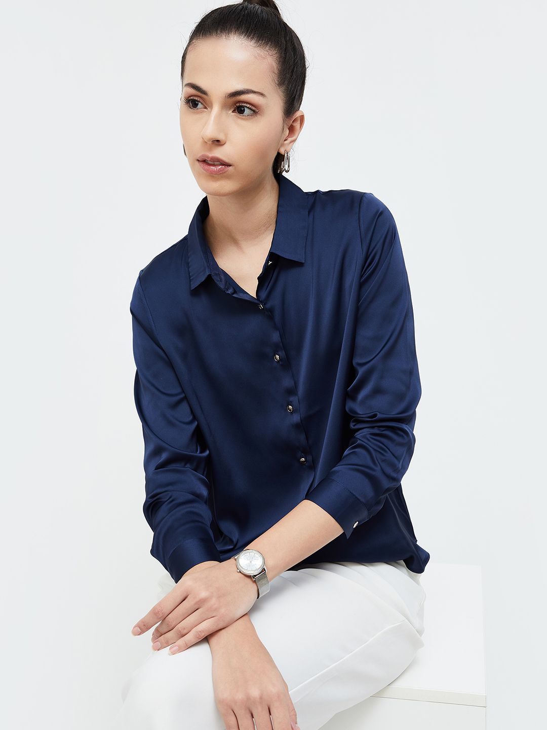 

CODE by Lifestyle Shirt Style Top, Blue