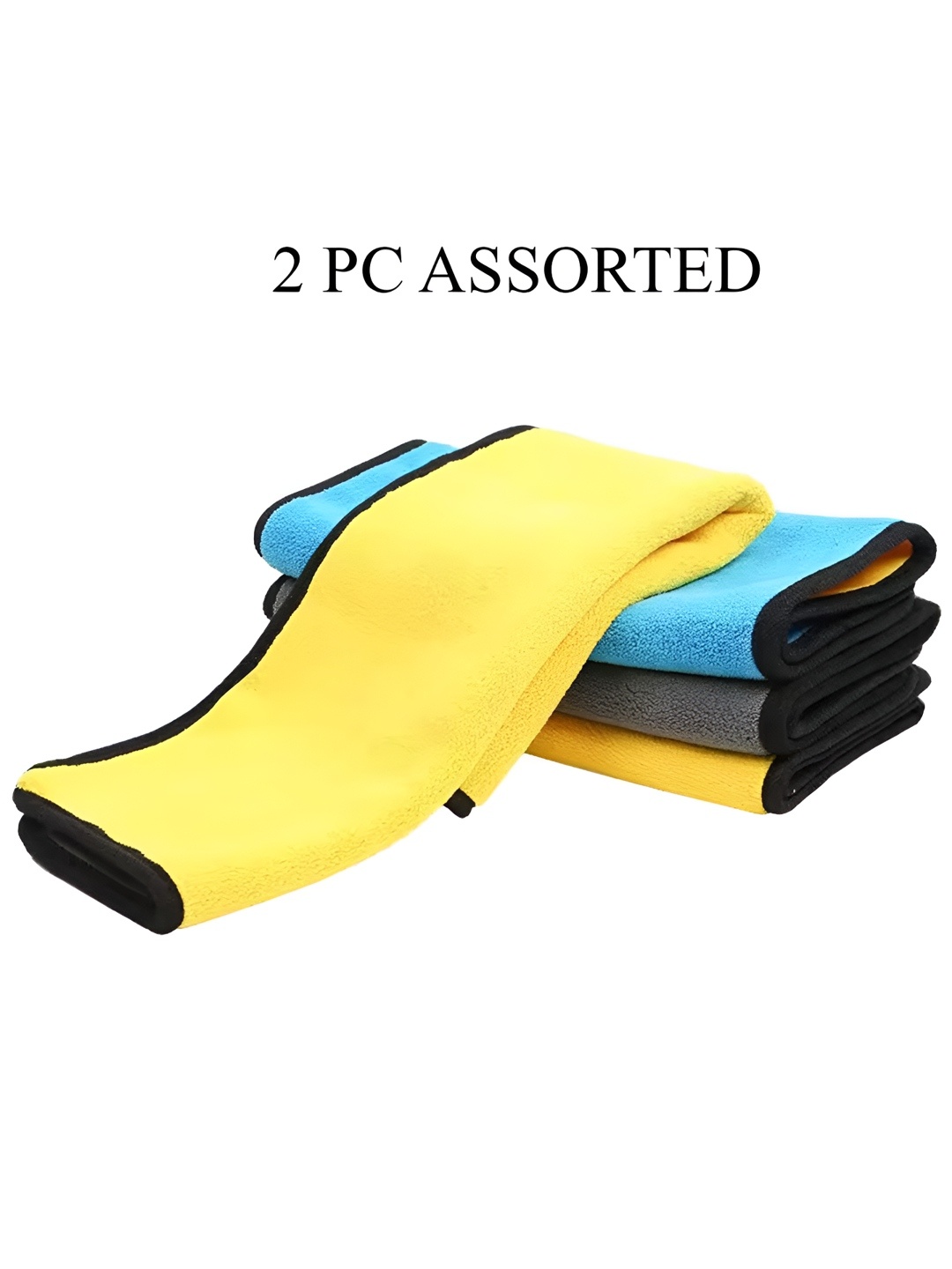 

Adbeni Assorted 2 Pieces 300 GSM Reversible Microfiber Towels