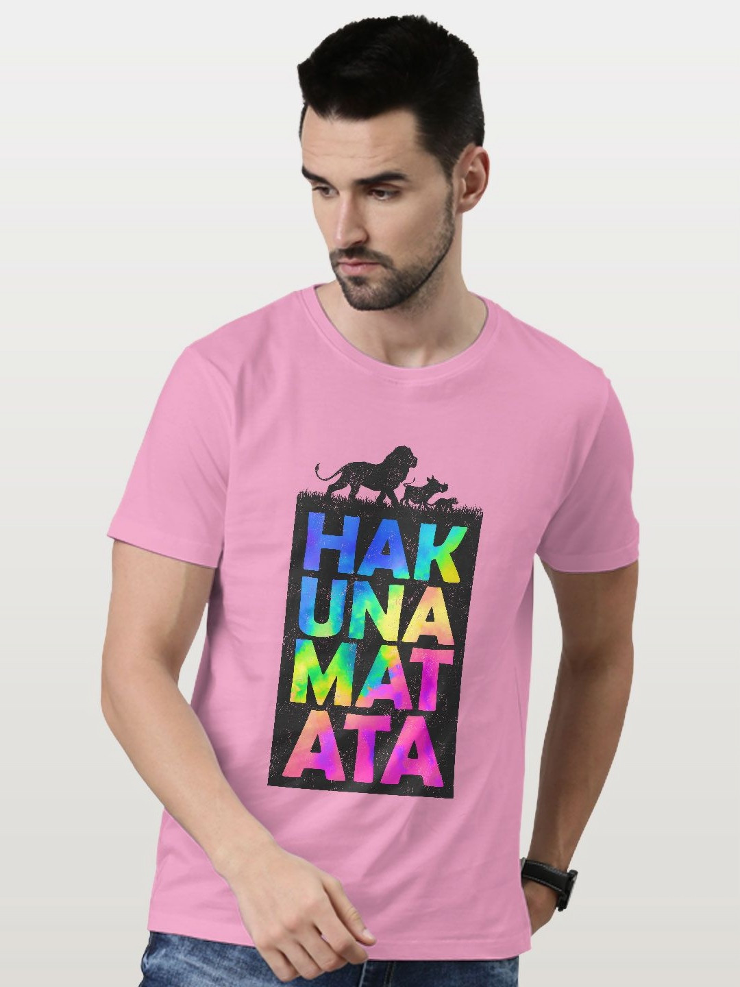 

macmerise Men Typography Printed Pockets T-shirt, Pink