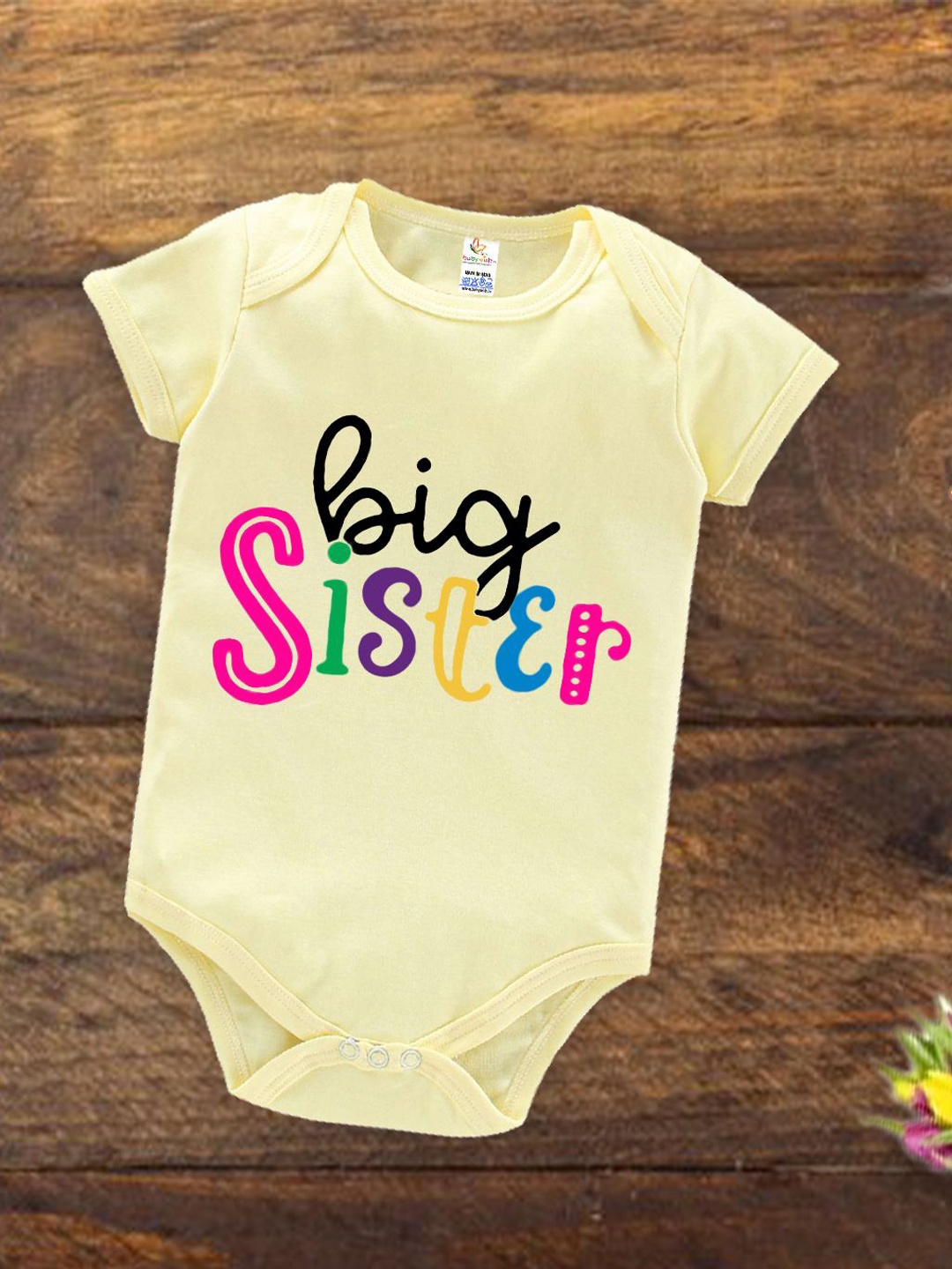 

Babywish Infants Printed Cotton Bodysuit, Yellow