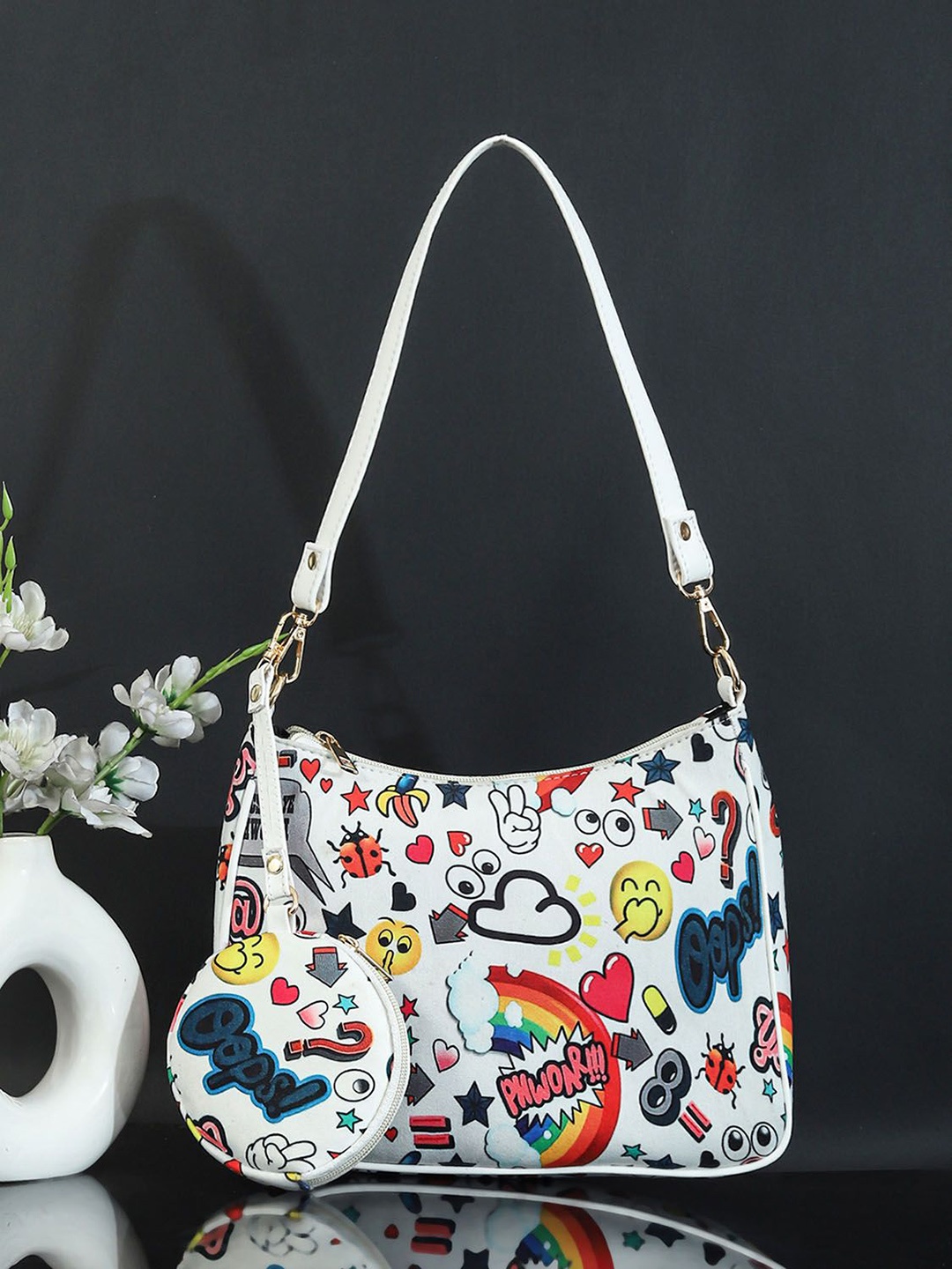 

Bagsy Malone Printed Structured Sling Bag, Multi