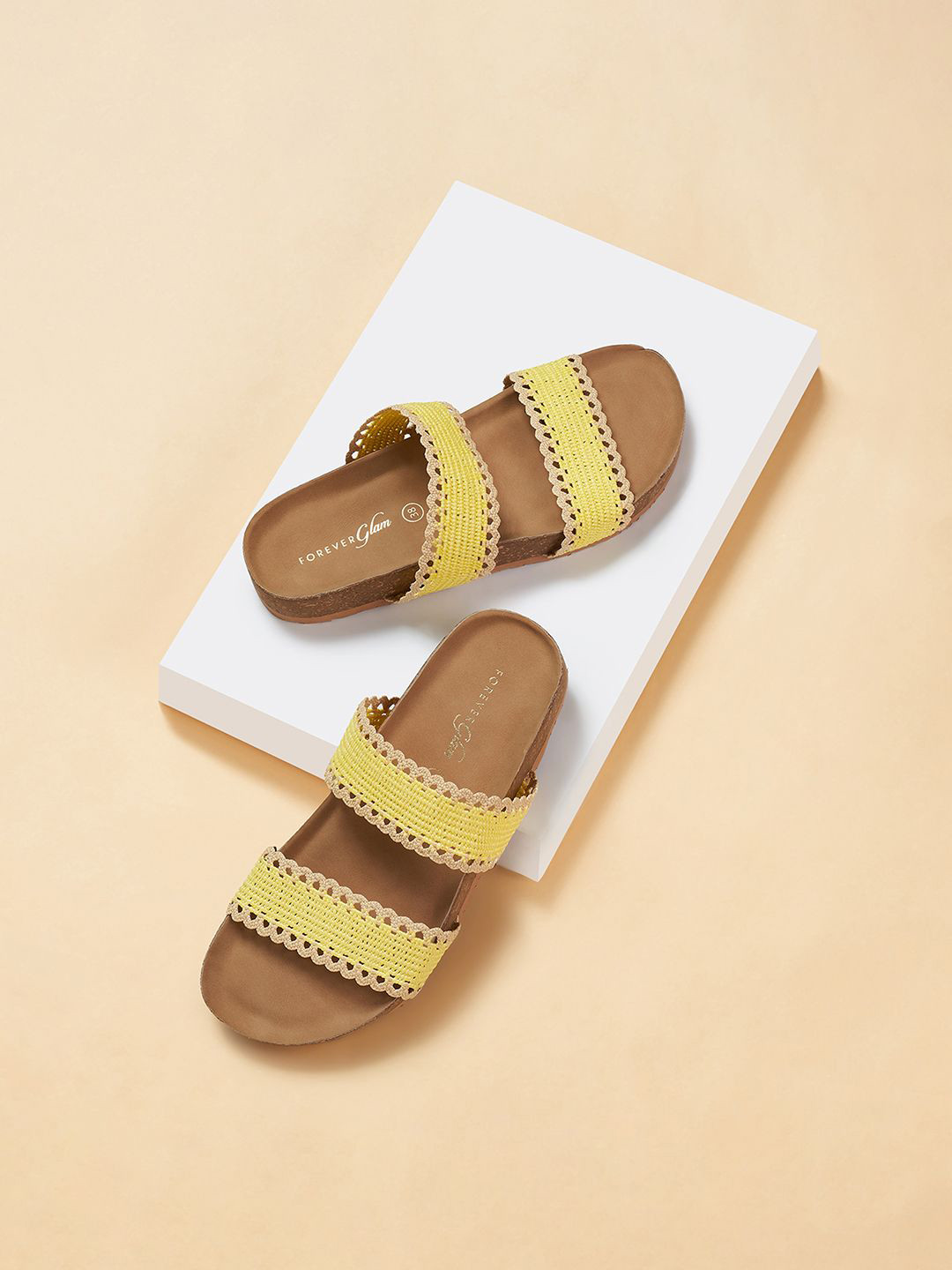 

Forever Glam by Pantaloons Women Woven Design Open Toe Flats, Yellow