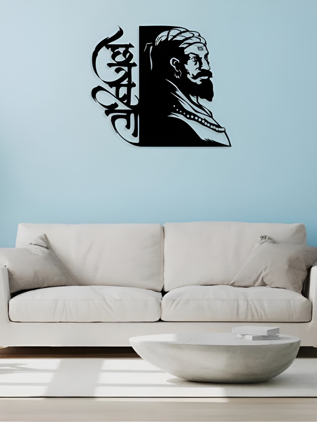 

ARTROOMS Black Shivaji Metal Wall Hangings