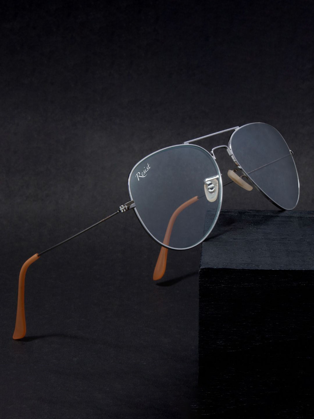 

RESIST EYEWEAR Unisex Aviator Sunglasses with UV Protected Lens, Transparent