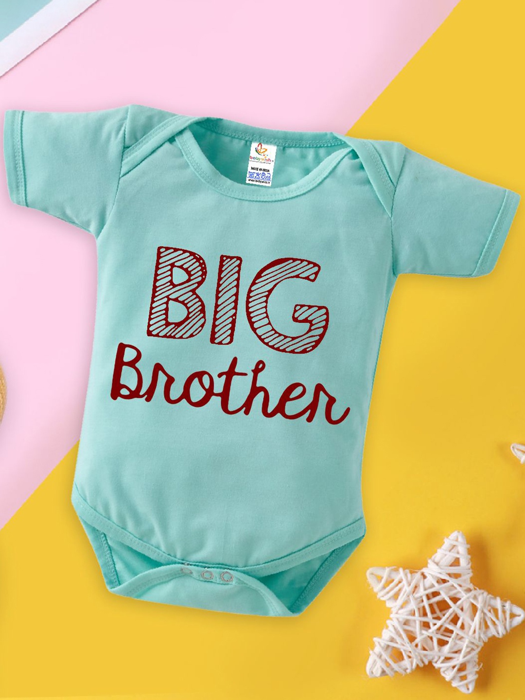 

Babywish Infants Printed Cotton Bodysuit, Sea green