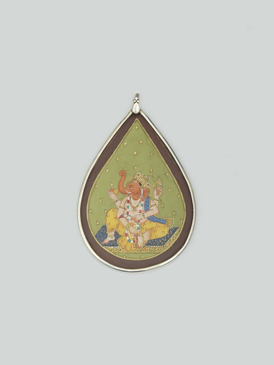 

Exotic India Four Armed Lord Ganesha Sterling Silver Pendant