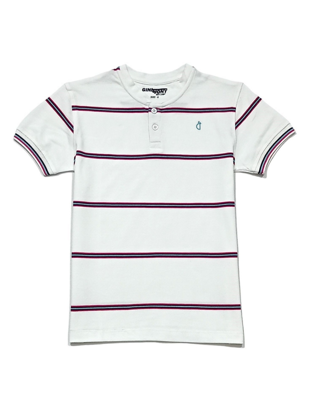 

Gini and Jony Boys Striped Pockets T-shirt, White