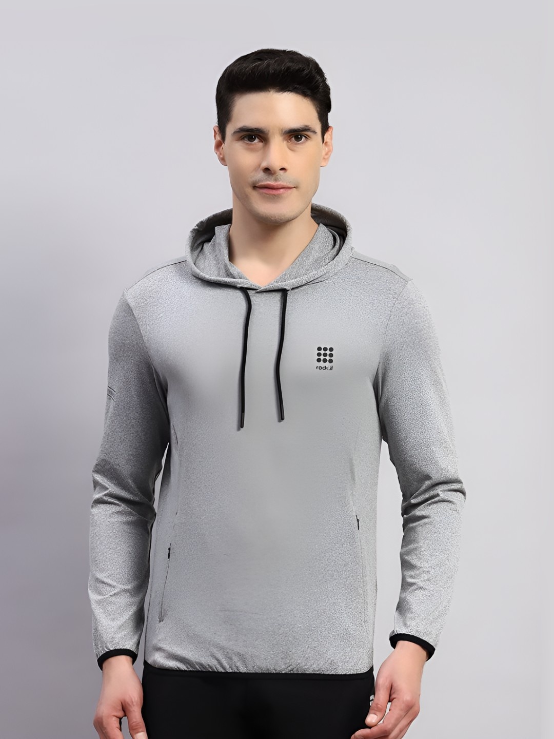 

rock.it Men Solid Hood T-shirt, Grey