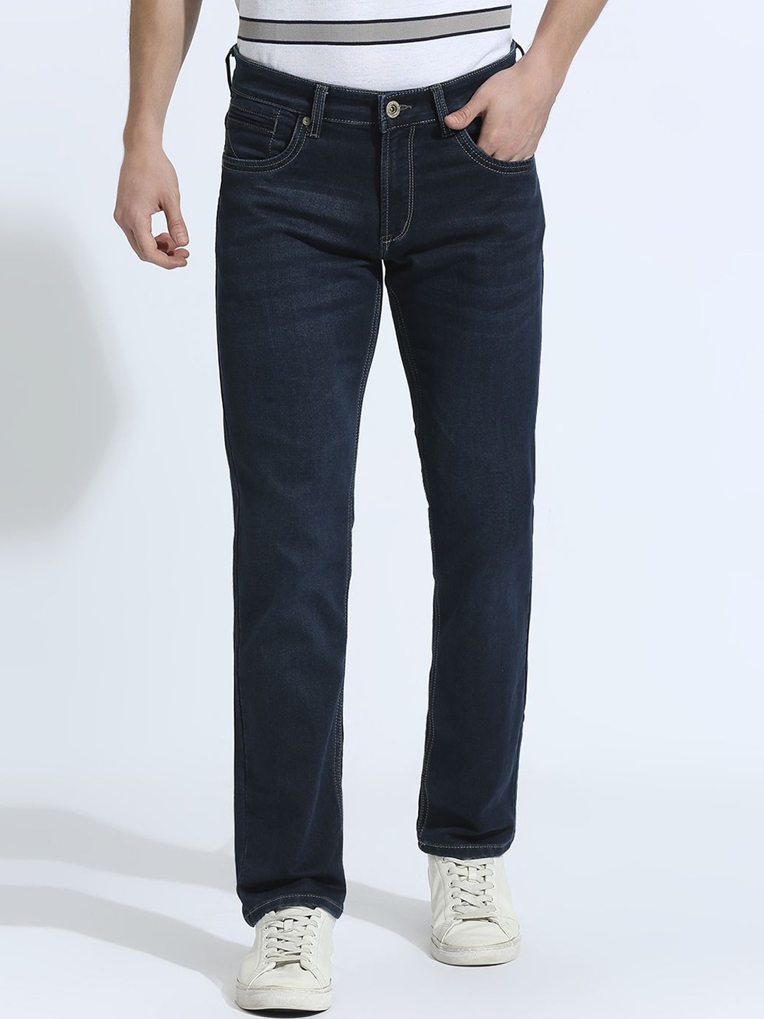 

Klub Fox Men Straight Fit Jeans, Blue