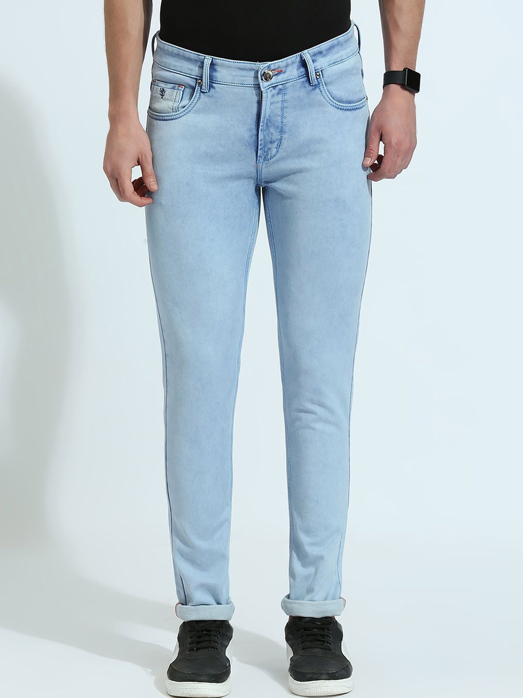 

Klub Fox Men Slim Fit Heavy Fade Jeans, Blue