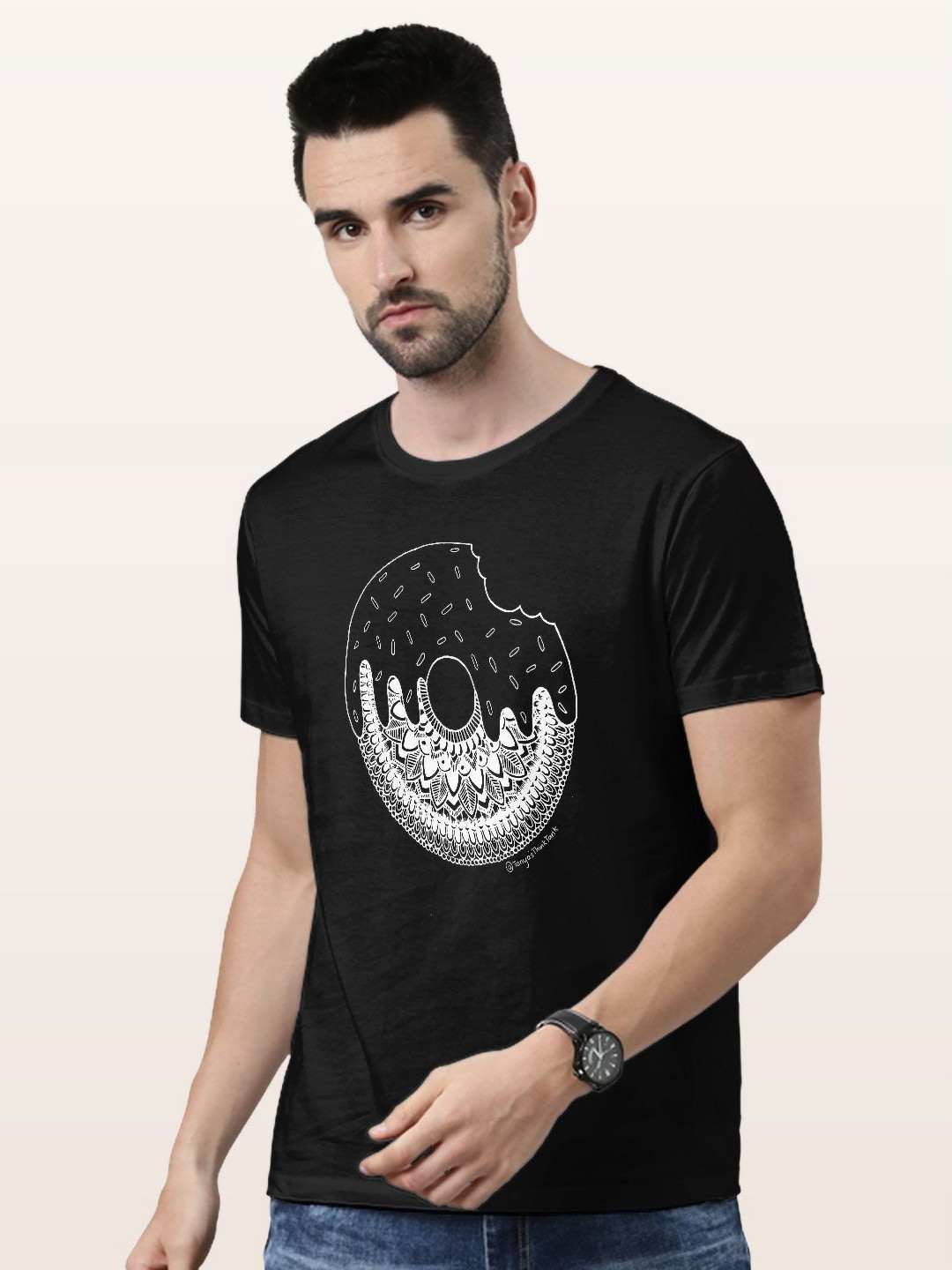 

macmerise Men Printed T-shirt, Black