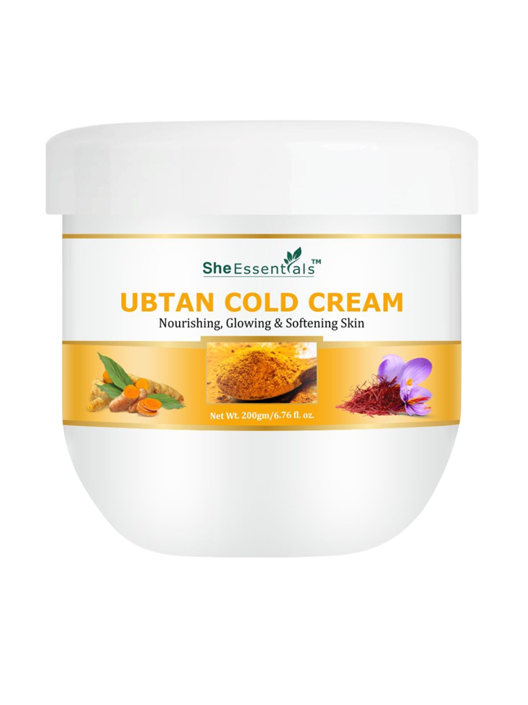 

She Essentials Ubtan Nourishing Cold Cream with Turmeric - 200 g, White
