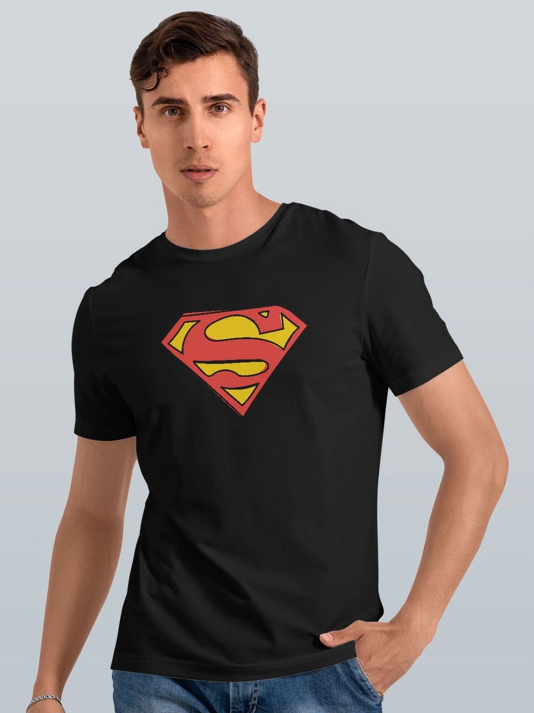 

macmerise Men Printed Applique T-shirt, Black