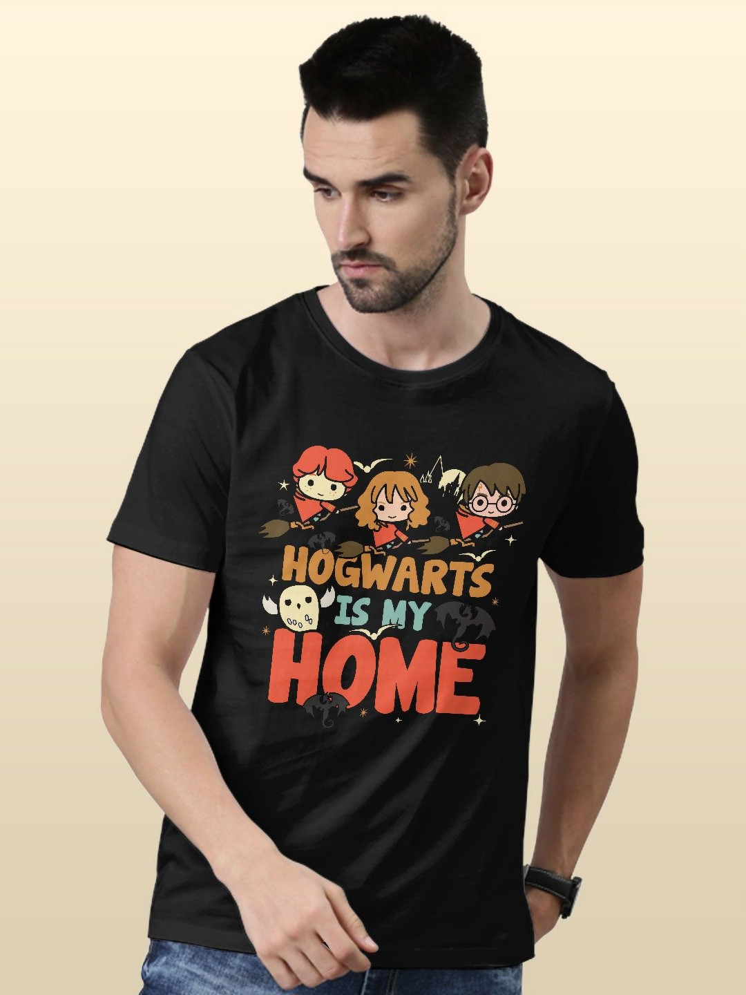 

macmerise Men Printed T-shirt, Black