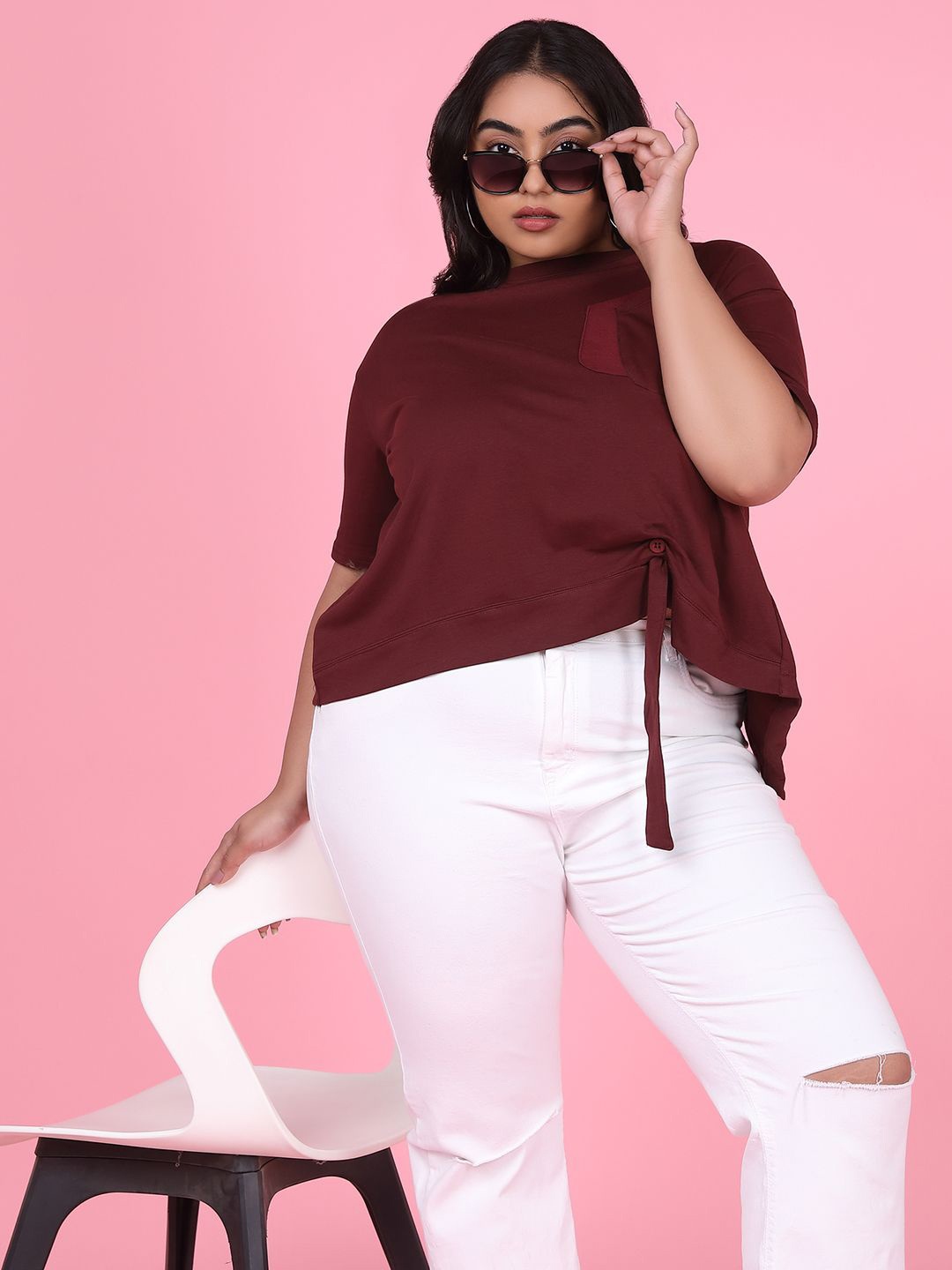 

SHOWOFF Cotton Top, Maroon