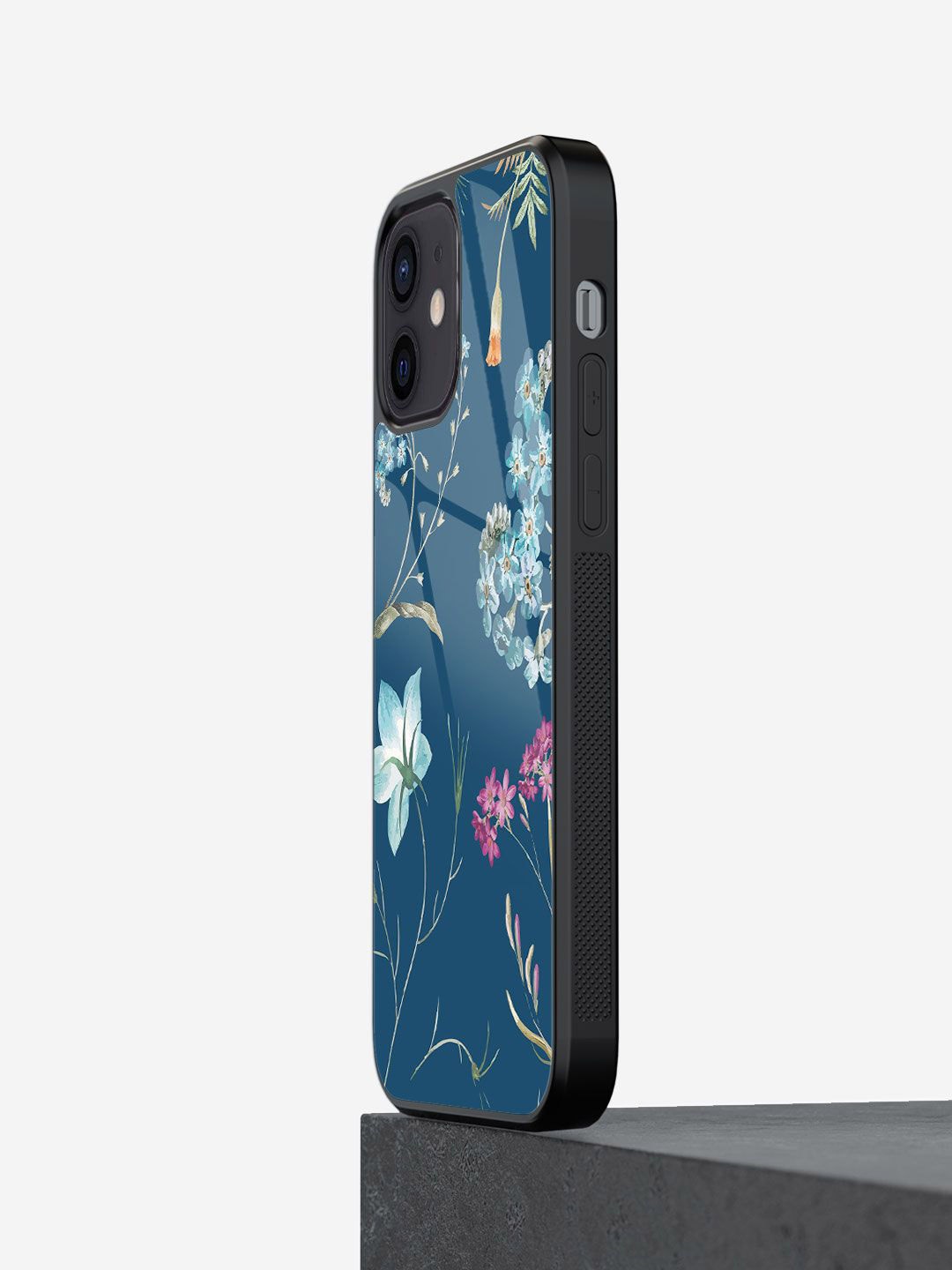 

macmerise Floral Printed iPhone 12 Back Case Mobile Accessories, Teal