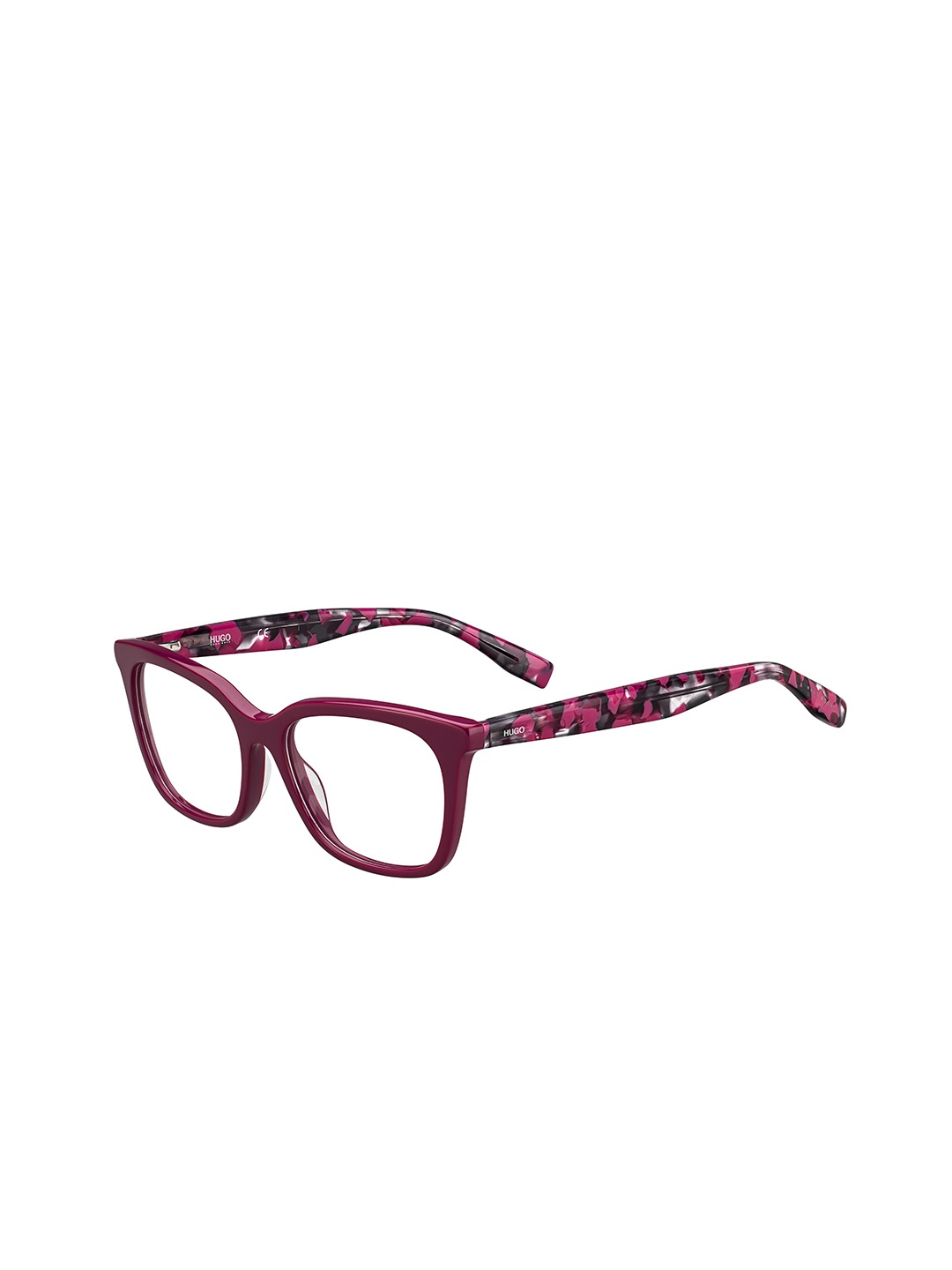 

HUGO Women Abstract Full Rim Wayfarer Frames, Red