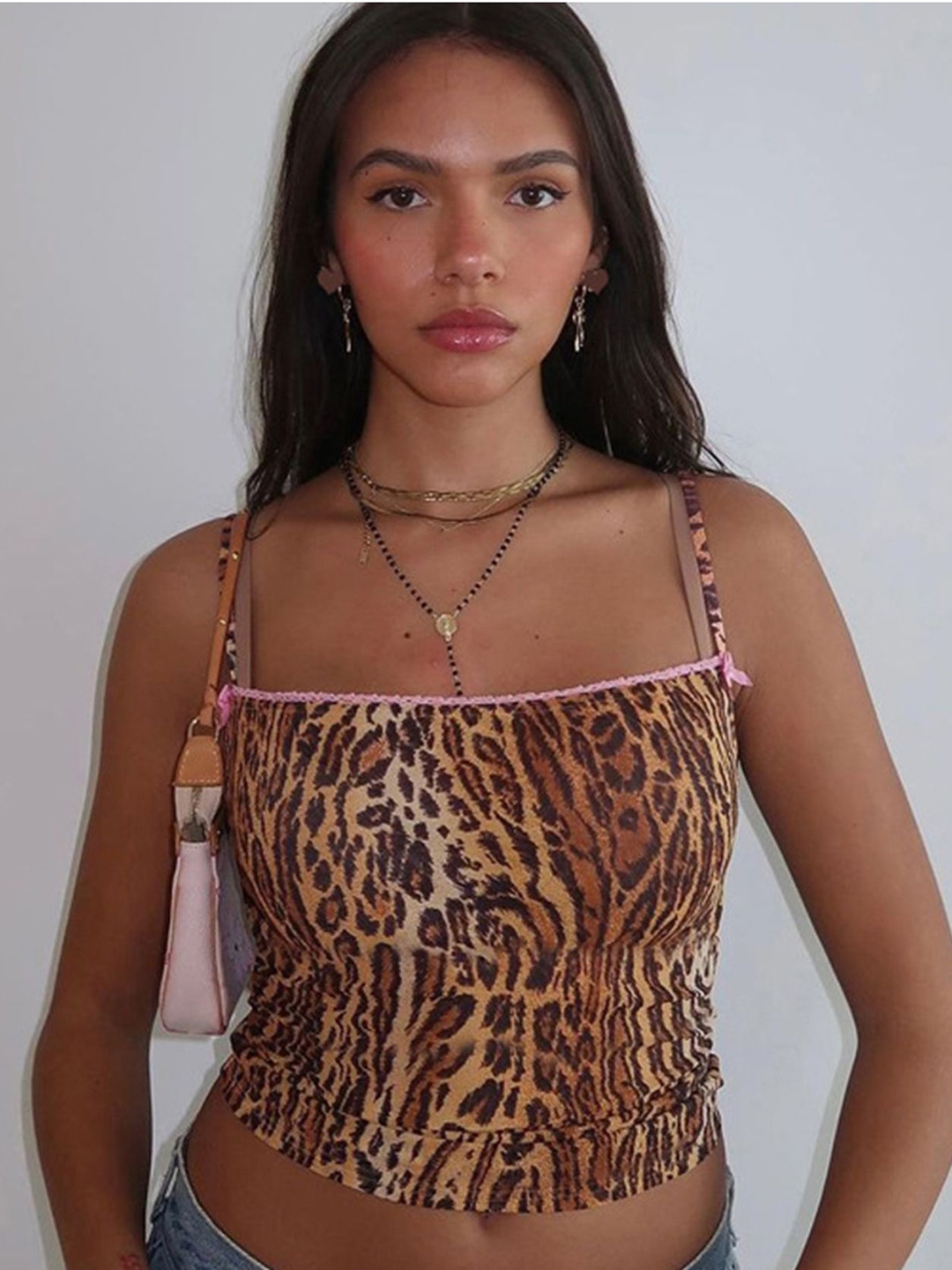 

LULU & SKY Animal Print Crop Top, Multi