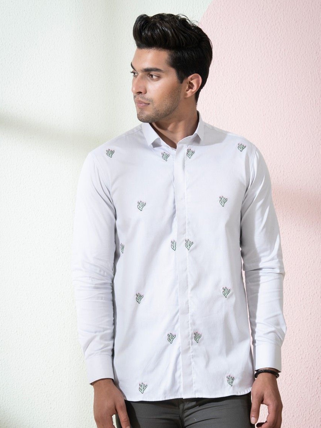 

HILO DESIGN Men Original Opaque Printed Casual Shirt, Blue