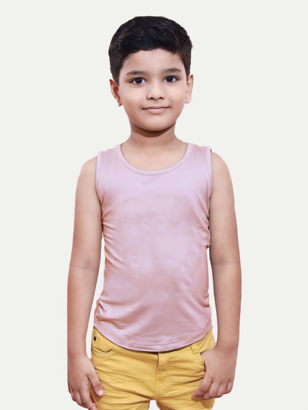 

BAESD Boys Solid Round Neck T-shirt, Pink