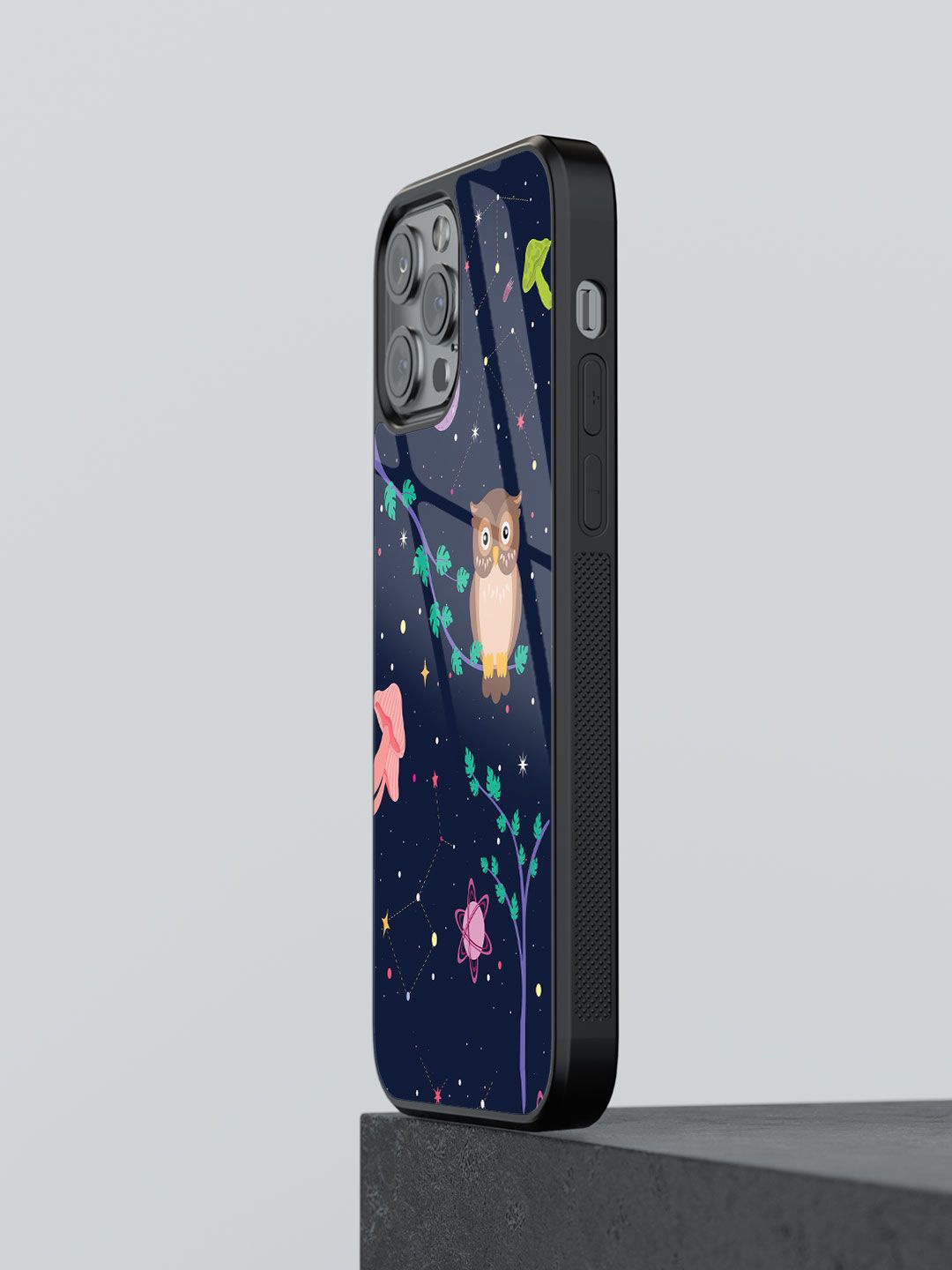 

macmerise Abstract Printed iPhone 12 Pro Max Back Case Mobile Accessories, Navy blue